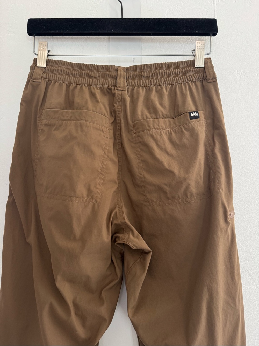 REI Trailmade Joggers Brown Water Repellant Outdoor Nylon Stretch Camping Hiking - Picture 7 of 11